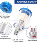 Diagram of air filter water separator from Pro Grade 22 Piece Air Compressor Accessory Kit With 25 Ft Recoil Poly Hose