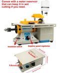 6 Inch Lapidary Rock Saw For Wet Cutting With 110V Power, 10000 RPM Stone Cutter Machine showing water drip system