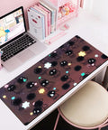 Ultra Large Anime Themed Gaming Mouse Pad With Pom Pom Stars Oversized Desk Pad for Computer Setup 31.5 by 11.8 Inches on desk
