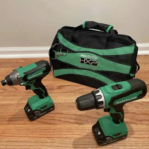 18V MultiVolt Cordless Hammer Drill And Impact Driver Combo Kit With 2 Lithium Ion Batteries, Fast Charger, Carrying Bag