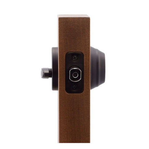 Side view of Removable Brass Cylinder Deadbolt Lock For Home Security, ANSI Grade-2 Security, 1 Inch Throw, Rich Black Finish