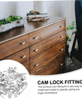 20 Sets Cam Fittings Kit For Furniture Connectors With Dowels And Fasteners For Cabinet Assembly in drawer installation