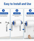 Installation steps for Heavy Duty Wall Mounted Bubble Wrap Dispenser and No Sweat Cushion Foam Stand.