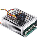 DC Motor Speed Controller With Digital Display And Reversible Drive For Industrial Automation And DIY Projects, 10V To 55V Input, 60A Capacity, Clear Speed Readout, Easy Direction Change, Rugged Circuit Board, metal housing with wired knob