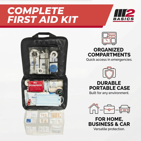 300 Piece First Aid Kit With 40 Essential Items For Home Car Travel Office And Camping In A Durable Compact Carry Bag Ready To Go Emergency Medical Kit