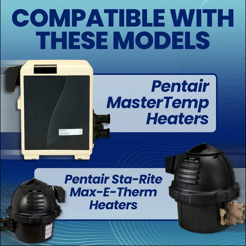 Pentair MasterTemp and Sta-Rite Max-E-Therm heaters compatible with Replacement 140F AGS Gas Shutoff Switch For Pool And Spa Heaters Must Have Essential Safety Upgrade To Prevent Overheating Easy Install 12 Month Warranty US Based Support Compatible With Popular Heater Models.