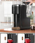 Commercial Single Serve Coffee Maker For Capsule And Ground Coffee, Instant Heat Brew, 40 Oz Water Tank, Five Brew Sizes Up To 14 Oz