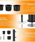 Universal Granite Umbrella Tube Base For Outdoor Use Sturdy Stone Stand With Stainless Sleeve Heavy Duty Stake Holder