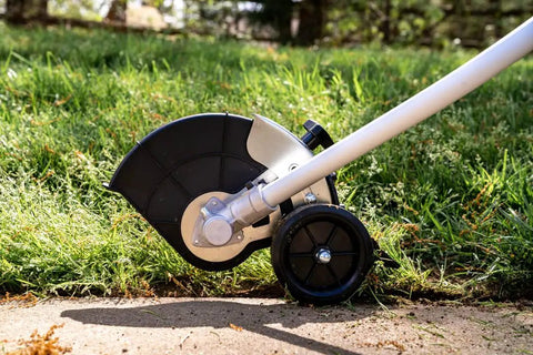 8.75 Inch Lawn Edger Attachment With Tool Free Depth Adjustment, Universal Edger Blade For Power Tools, precise yard edge on grass