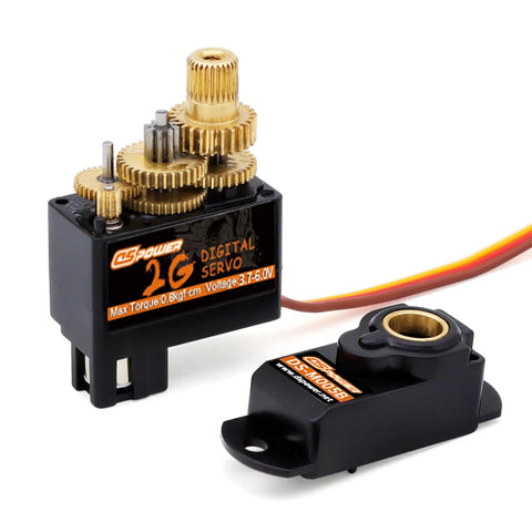 Two Pack 2G Micro Digital Servo With Metal Gear Coreless Motor For Airplanes Fixed Wing Planes Helicopters Boats Robots