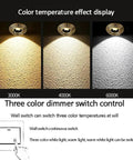 Display of color temperature effects of Solid Build Vintage Brass Recessed Led Downlights 10 Pack Dimmable Ceiling Fixtures.