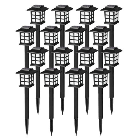 16 Pack Solar Pathway Lights Outdoor Waterproof Garden Walkway Lighting for Yard and Landscape