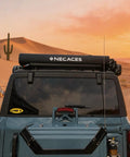 9.5 Gallon Pressurized Water Tank With Aluminum Roof Rack Mount on SUV, desert backdrop