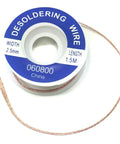 Desoldering Wick Pack Of 3 Spools, 2.5mm Wide, 5 Feet Each, Copper Braided Desoldering Wire For Quick Solder Removal, No Fuss Safer Heat