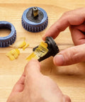Handy Wood Glue Applicator Tips Featuring Durable Silicone Nozzles And Secure Plastic Collars for box joint assembly in use.