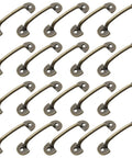 Snazzy Vintage Bronze Small Drawer Handles 2.36 Inch 20 Pack Rad Cabinet Pulls for Kitchen Cabinets and Furniture Refinishing Quick Mounting Screws Included Total Style Upgrade shown in a arranged layout.
