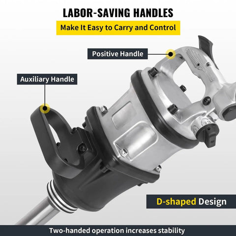 Heavy Duty 1 Inch Pneumatic Air Impact Wrench With 3800 Nm Torque For Rough Auto Repair And Seized Fasteners High Output 4000rpm handles for easy control