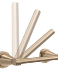 Pivoting Toilet Paper Holder In Champagne Bronze Finish demonstrating pivoting action, wall-mounted design, corrosion-resistant.