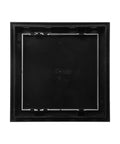 Solid Heavy Duty 6X6 Inch Anthracite Abs Plastic Drywall Access Panel, showcasing the snap fit design and finish.