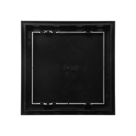 Solid Heavy Duty 6X6 Inch Anthracite Abs Plastic Drywall Access Panel, showcasing the snap fit design and finish.