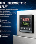 Digital thermostat display for the STDZQCWY 600w Digital Heat Shrink Machine For Wine And Olive Oil Bottles Stainless Steel Body.