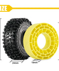 Silicone Rubber Inserts With S5 Rock Terrain Crawler Tires For TRX4M SCX24 1 By 18 And 1 By 24 RC Crawlers size details