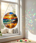 Jigsaw Puzzle Suncatcher Two In One Starry Night Dachshund Design DIY Acrylic Puzzle Kit For Adults Window Hanging Garden Decor Door Decor Sun