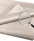 Beige Faraday shielding fabric roll, 44in wide by 18ft long, close-up of woven EMI/RF material