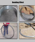 Bending effect of steel tubes using the WYDDDARY 220V 3HP Electric Pipe Bender Machine for construction projects.