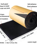 Top Shelf Soundproof Foam Panels For Walls Thick Acoustic Treatment Tiles Quick Peel Echo Silencer Polyurethane Noise Dampening Pads rolled black foam insulation with kraft paper backing, 39.3 in wide.