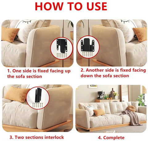 Keep Your Sectional Locked Down With Tough As Nails Metal Sofa Connector Clips Heavy Duty Couch Brackets That Stop The Slide Forever And Secure All Furniture Fast Using Included Screws For Zero Hassle