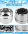 Two Pack Heavy Duty Trailer Axle Wheel Hub Dust Caps Bearing Center Replacement Cup With Four Rubber Plugs, metal design