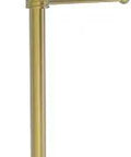 Beefy Vanity Top Swing Arm Guest Towel Holder With Dotted Accents In Satin Brass Finish displayed on a white background
