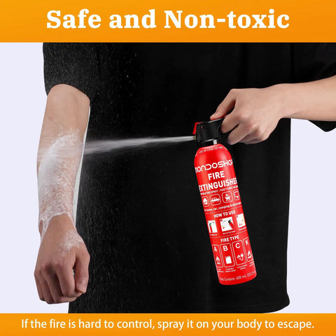 Slick Badass Compact Fire Extinguisher For Home And Car Emergency Kit Ul Certified Multipurpose Safety Gear For Kitchen Auto Use 600 Milliliter Pack Of Two No Sweat Fire Prep