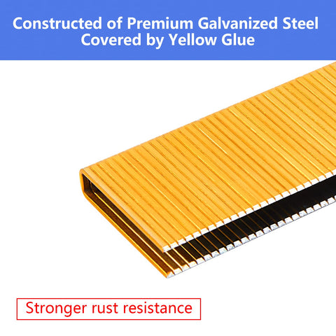 18 Gauge Narrow Crown Staples Assorted Sizes One Half To One And One Half Inch Galvanized 2000 Pack for Pneumatic Staplers detail