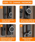 Steps to change password on 2 Pack White 180 Degree Barn Door Lock With 3 Digit Password Keyless Mechanical Lock Flip Latch.