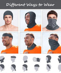 Various ways to wear 6 Pack Summer UV Protection Neck Gaiters For Face Covering, Cooling Breathable Bandana Scarves.