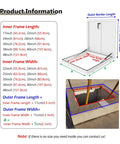 Detailed dimensions for Rock Solid White Roof Access Hatch With Lockable Handle And Gas Struts Aluminum Galvanized Steel Maintenance Door.