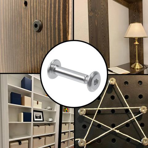 Rock Solid Pro Grade Stainless Steel Barrel Nuts And Bolts Kit With Hex Binding Post Screws And Rust Proof M3x16mm Hardware for guitar mods and DIY.
