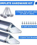 Quick Turn Top Fixture Brackets For Garage Doors With Rollers And Screws Included Space Saving Hardware Must Have Set Of 2