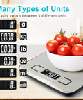 Pro Grade Kitchen Scale For Precision Cooking And Meal Prep With Stainless Steel Body And Clear LCD Display Tare Function in kitchen