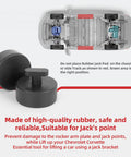 Non Marring Rubber Jack Pads For Corvette Lift Pucks Set Of 4 Heavy Duty Floor Jack Pads For C5 C6 C7 C8 Protect Floors And Jacks