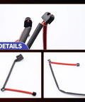 Brake pad wear sensor cable for Audi Q7, Cayenne, Touareg; red/gray wires with black connectors (close-up/side view).