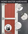 Front view of Home Master Hardware 6-inch stainless steel gate hinges for wooden fences; 4-pack with screws.
