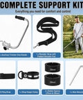 Adjustable Trimmer Support Handle Kit For B410TS Ergonomic Grip Upgrade For Steady Control And Upright Posture During Lawn Trimming And Edging For Long Lasting Consistent Easy Trimming And Edging. support kit parts with handle, strap, spacers, and wrench