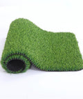 Cuttable Artificial Grass Turf Mat 1.5x10m Drainage-Friendly Outdoor Carpet rolled showing synthetic blades and backing