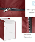 Two Pack Waterproof Washer And Dryer Covers With Zipper For Front Load And Top Load Machines Red Durable Fabric All Weather Protection