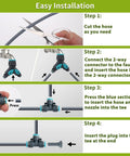 98 Feet Of 1/4 Inch Quick Connect Drip Irrigation Kit With 16 Adjustable Spray Nozzles installation guide.