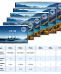 Various sizes of Premium 65 Inch 4K Touch Screen Display on Slick Rolling Cart Base for Corporate Or Classroom Use.