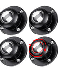 Low Profile 1 Inch Caster Wheels For Kitchen Appliances, 360 Degree Swivel Universal Rollers, 4 Pack, black with stainless steel bearings